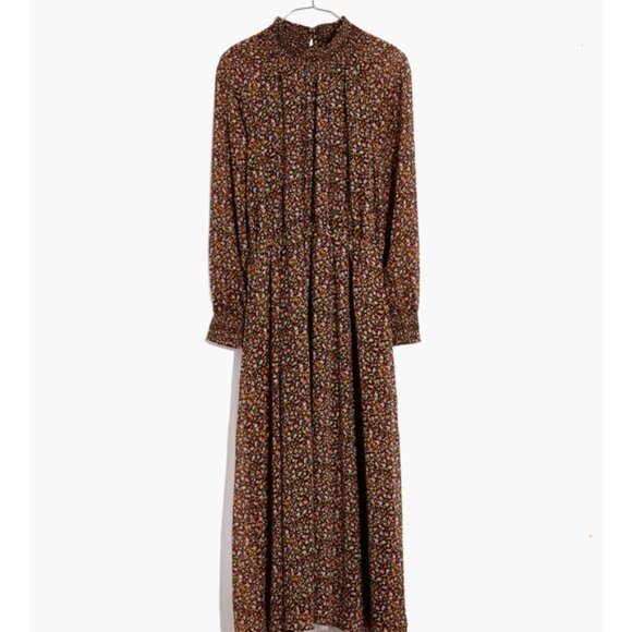 Madewell | Georgette Smocked-Neck Midi Dress | Folktale Paisley | SZ Small | NWT - Picture 4 of 10